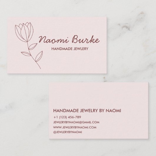 Eenvoudig, uniek Visitekaartje (Voorkant / Achterkant)