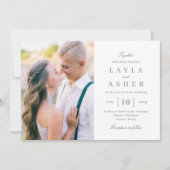 Eenvoudig United Photo Wedding Invitation SUN Bedankkaart (Voorkant)