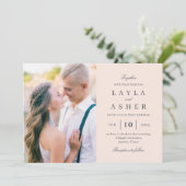 Eenvoudig United Photo Wedding Invitation SUN Kaart (Staand voorkant)
