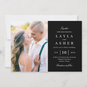 Eenvoudig United Photo Wedding Invitation SUN Kaart