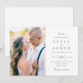 Eenvoudig United Photo Wedding Invitation SUN Kaart (Voorkant / Achterkant)