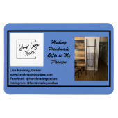 Eenvoudig uw aangepaste foto-Visitekaartje Magneet (Horizontaal)