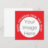 eenvoudig uw afbeelding hier foto vrolijke kerstka (Voorkant / Achterkant)