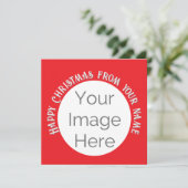 eenvoudig uw afbeelding hier foto vrolijke kerstka (Staand voorkant)