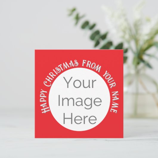 eenvoudig uw afbeelding hier foto vrolijke kerstka (Staand voorkant)