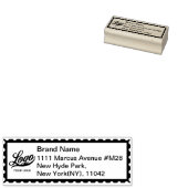 Eenvoudig uw bedrijf Logo + adreszaken Rubberstempel (Gestempeld)