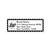 Eenvoudig uw bedrijf Logo + adreszaken Rubberstempel (Afrduk)