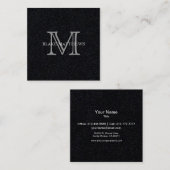 Eenvoudig uw eigen personaliserings het Monogram Vierkante Visitekaartje (Voorkant / Achterkant)