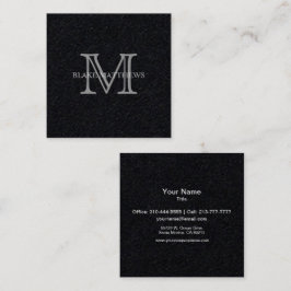 Eenvoudig uw eigen personaliserings het Monogram Vierkante Visitekaartje