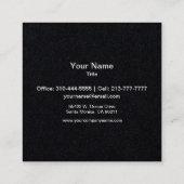 Eenvoudig uw eigen personaliserings het Monogram Vierkante Visitekaartje (Achterkant)