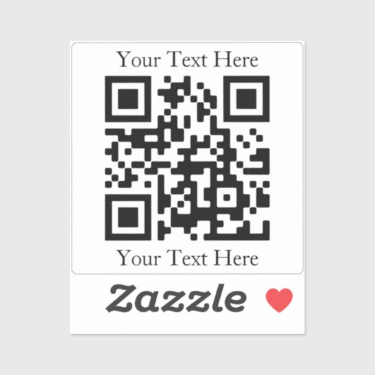 Eenvoudig uw eigen QR-code uploaden | Ondoorzichti Sticker (Vel)