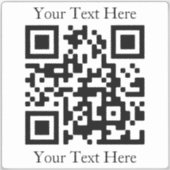 Eenvoudig uw eigen QR-code uploaden | Ondoorzichti Sticker (Voorkant)