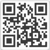 Eenvoudig uw eigen QR-code uploaden | Transparanti Sticker (Voorkant)