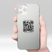 Eenvoudig uw eigen QR-code uploaden | Transparanti Sticker