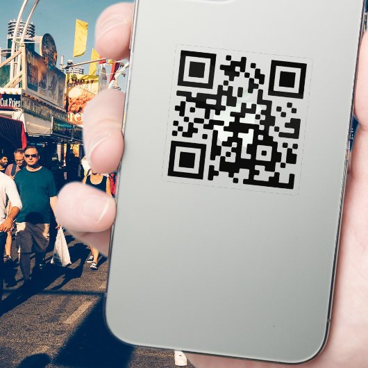 Eenvoudig uw eigen QR-code uploaden | Transparanti Sticker