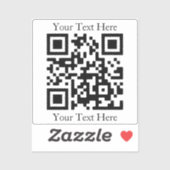 Eenvoudig uw eigen QR-code uploaden | Transparanti Sticker (Vel)