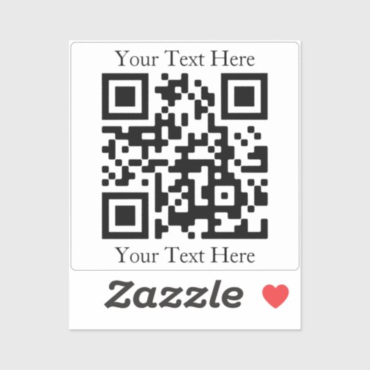 Eenvoudig uw eigen QR-code uploaden | Transparanti Sticker (Vel)