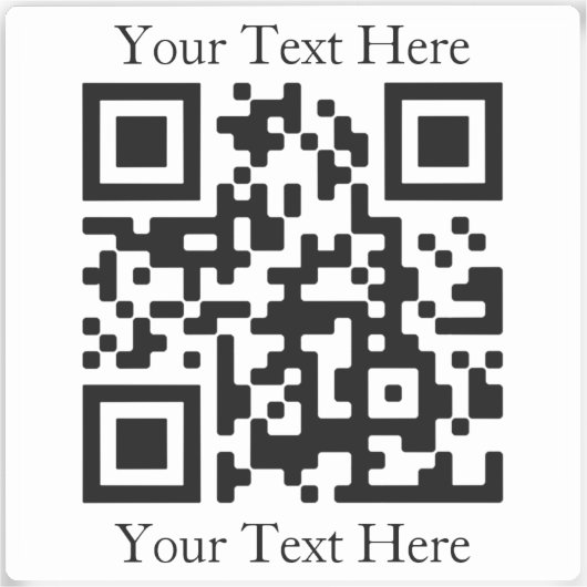 Eenvoudig uw eigen QR-code uploaden | Transparanti Sticker (Voorkant)