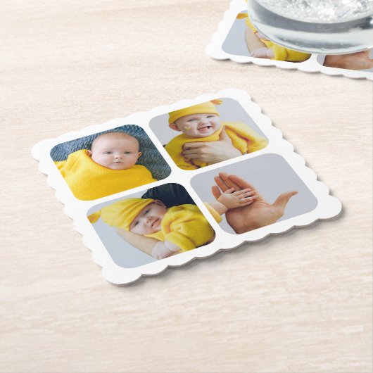 Eenvoudig uw eigen unieke foto aan te passen kartonnen onderzetters (Gebogen)