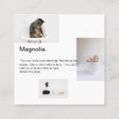 Eenvoudig uw foto-minimumaantal toevoegen vierkante visitekaartje (Achterkant)