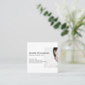 Eenvoudig uw foto-minimumaantal toevoegen vierkante visitekaartje (Staand voorkant)