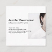 Eenvoudig uw foto-minimumaantal toevoegen vierkante visitekaartje (Voorkant)