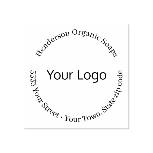 Eenvoudig uw Logo-bedrijfsadres Rubberstempel (Afrduk)