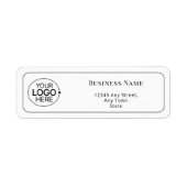 Eenvoudig Uw Logo Clean Modern Retouradres toevoeg Etiket (Voorkant)