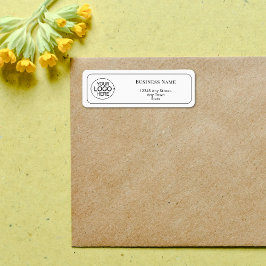 Eenvoudig Uw Logo Clean Modern Retouradres toevoeg Etiket