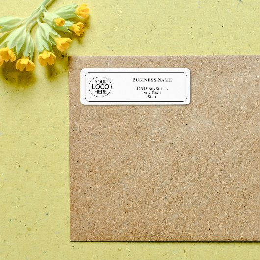 Eenvoudig Uw Logo Clean Modern Retouradres toevoeg Etiket