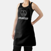 Eenvoudig uw Logo Custom Volunteer Black uploaden Schort (Insitu)