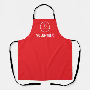 Eenvoudig uw Logo Custom Volunteer Red uploaden Schort