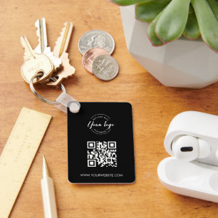 Eenvoudig Uw Logo- en QR-code gaat hier Aangepast Sleutelhanger