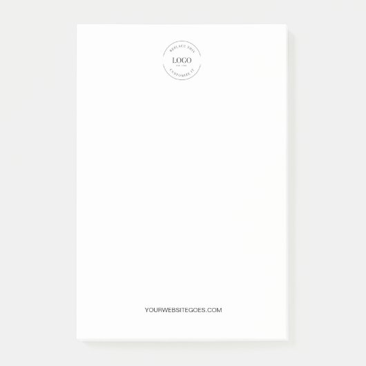 Eenvoudig Uw Logo en website Promotie Business Post-it® Notes (Voorkant)
