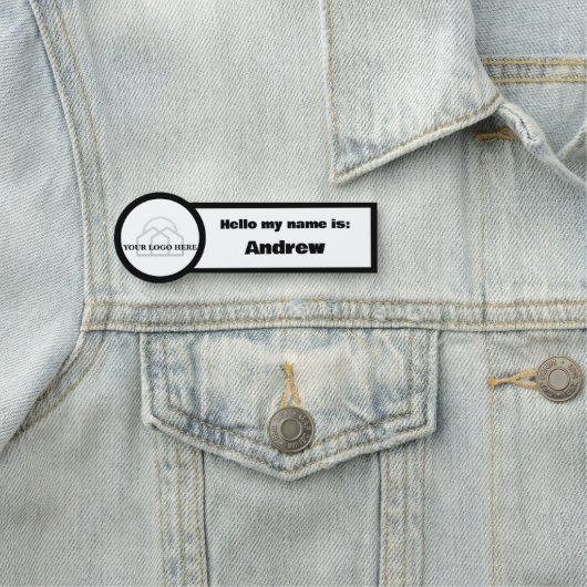 Eenvoudig uw Logo Hallo Naamplaatje (In situ)