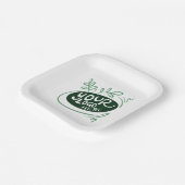 Eenvoudig uw Logo hier Papieren Bordje (Gebogen)