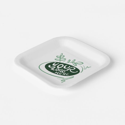 Eenvoudig uw Logo hier Papieren Bordje (Gebogen)