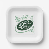 Eenvoudig uw Logo hier Papieren Bordje (Voorkant)