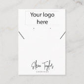 Eenvoudig Uw logo Ketting Oorbel Display Kaart Visitekaartje (Voorkant)