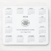 Eenvoudig Uw Logo Typografie Kalender 2026 toevoeg Muismat (Voorkant)