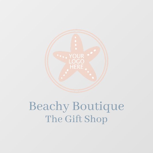 Eenvoudig Uw Logo Zakelijke Boetiek Raamsticker (Vel)