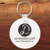 Eenvoudig Uw zakelijke Logo gaat hier naartoe Sleutelhanger (Voorkant)