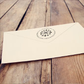 Eenvoudig vakantieadres Snowflake Elegant Zelfinktende Stempel