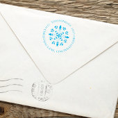 Eenvoudig vakantieadres Snowflake Elegant Zelfinktende Stempel