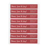 Eenvoudig 'Vakantiegrens'-logo op rood vlak (Vel)