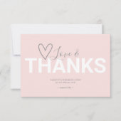 Eenvoudig Valentijn met roze script bedankt (Voorkant)