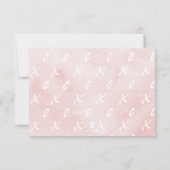 Eenvoudig Valentijn met roze script bedankt (Achterkant)