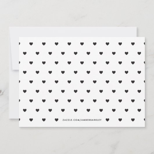 Eenvoudig Valentijnsdag met 3-fotokaarten - zwart Kaart (Achterkant)