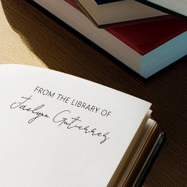 Eenvoudig Van De Bibliotheek Van Zelfinktende Stempel