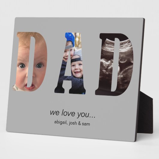 Eenvoudig van je vader Foto Collage Plaque Fotoplaat (Zijkant)